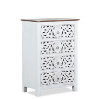 Ahem Wooden Chest of Drawer (White)