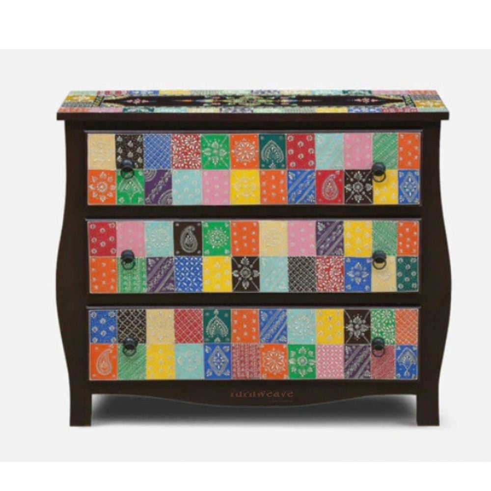 Shanka Wooden Handpainted Chest of Drawer Cabinet