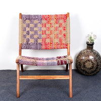 Kallan Wooden Handwoven Easy Chair (Natural)