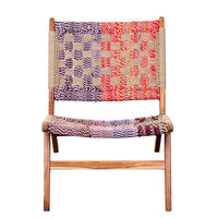 Kallan Wooden Handwoven Easy Chair (Natural)