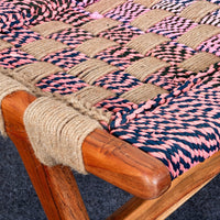 Kallan Wooden Handwoven Easy Chair (Natural)