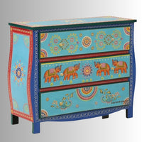 Amrit Wooden Chest of Drawers (Blue)