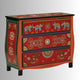 Amrit Wooden Chest of Drawers (Red)