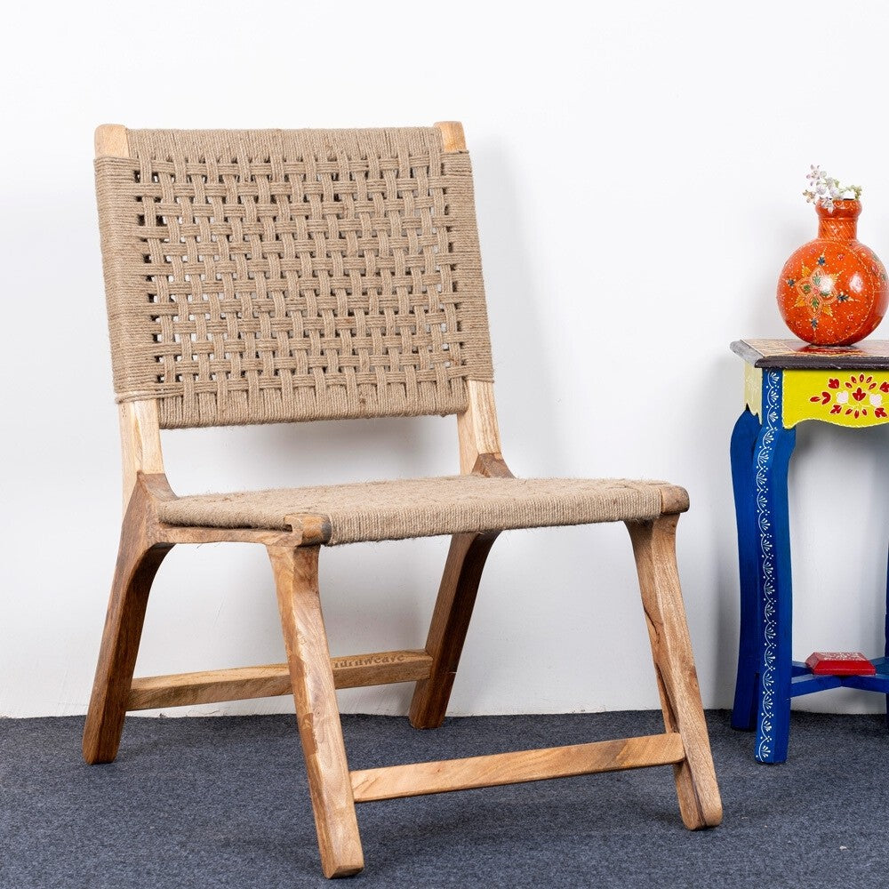 Tahri Wooden Jute Natural Chair (Natural)