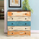 Jenka Wooden Designer Chest of Drawers (Distress)