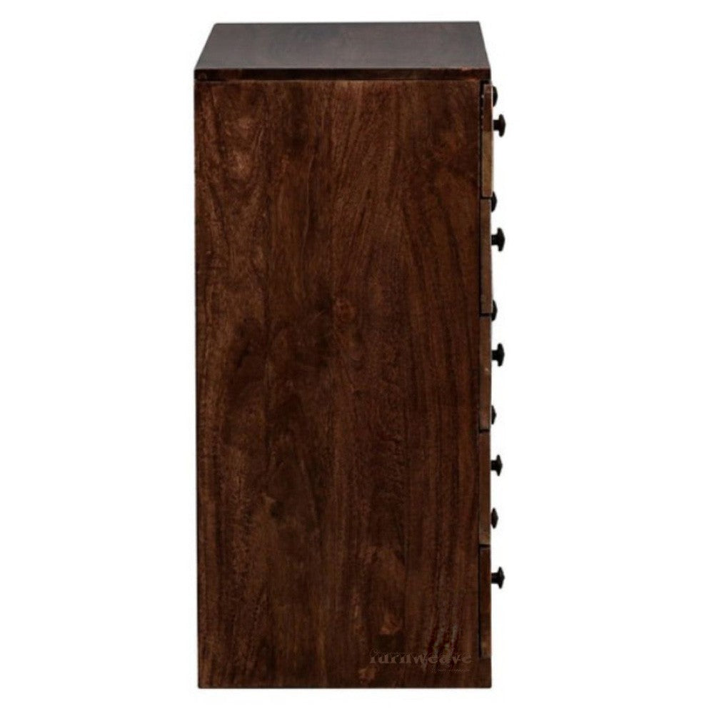 Jenka Wooden Designer Chest of Drawers (Distress)