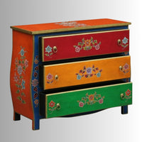 Flowe Wooden Handpainted Chest of Drawer Cabinet