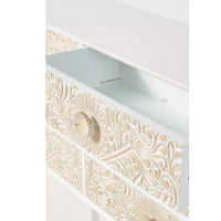 Tefea Wooden Carved Chest of Drawers (White)