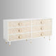 Tefea Wooden Carved Chest of Drawers (White)