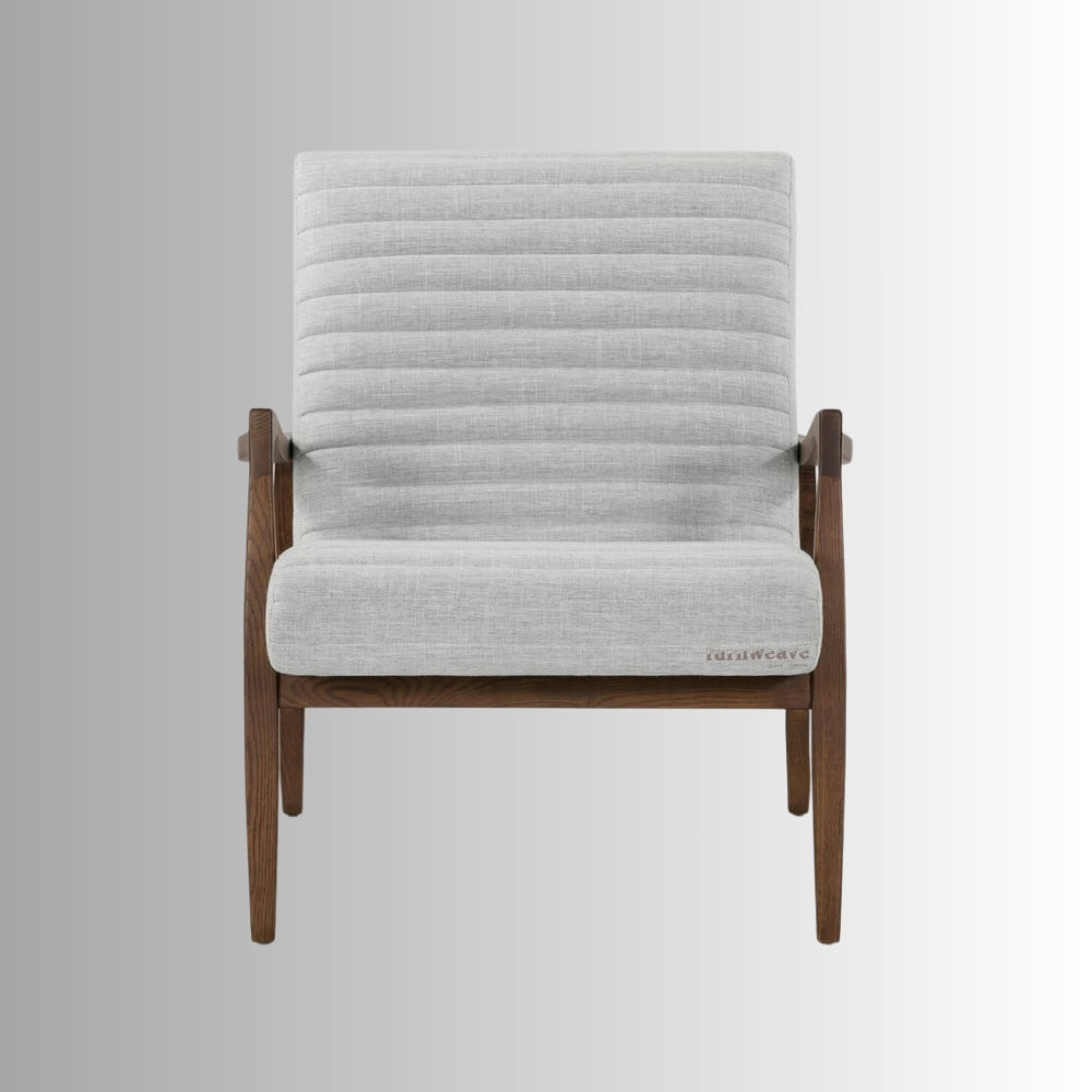 Sharif Wooden Upholstered Lounge Chair