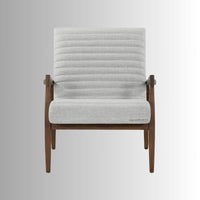 Sharif Wooden Upholstered Lounge Chair