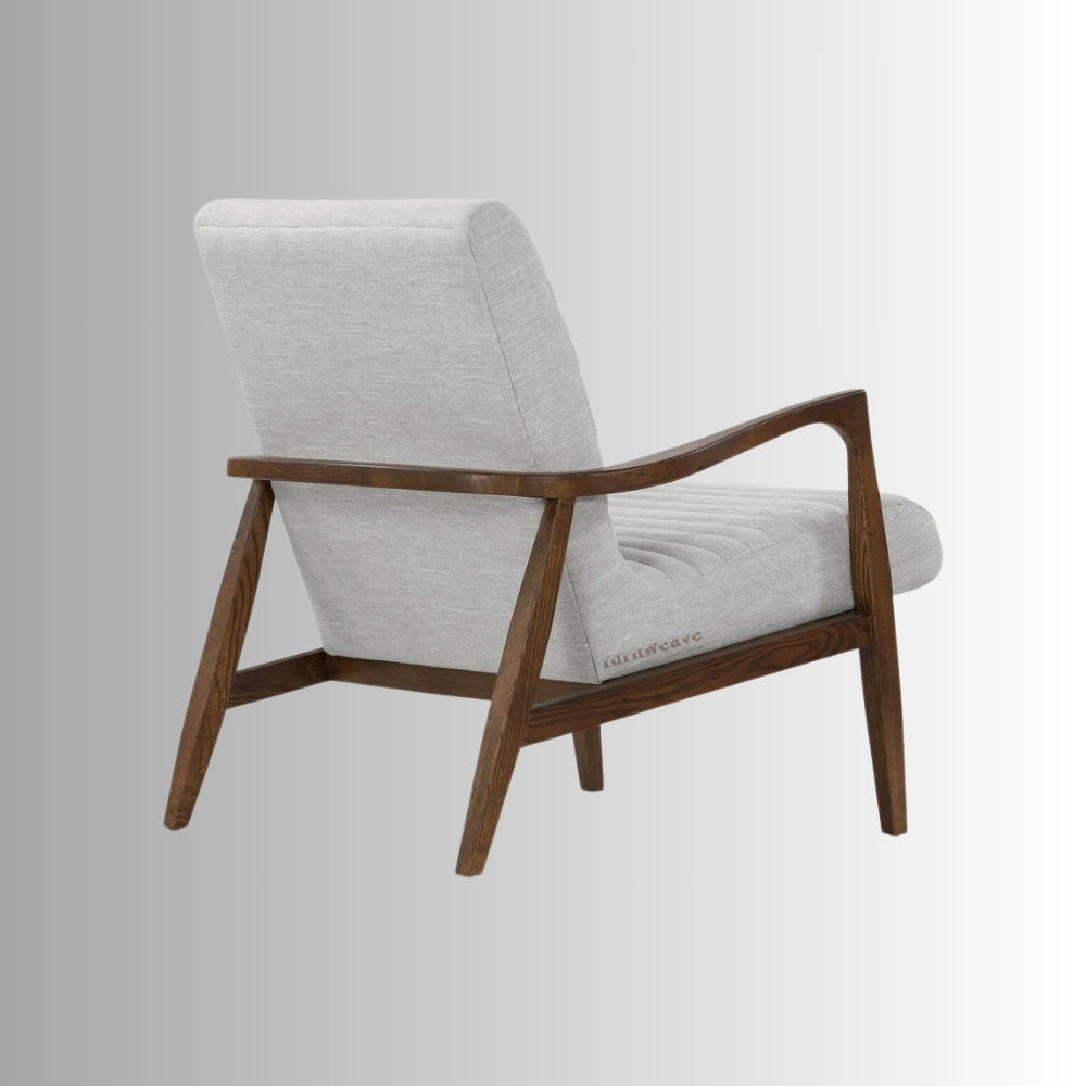 Sharif Wooden Upholstered Lounge Chair