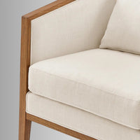 Khama Wooden Upholstered Lounge Chair