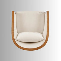 Khama Wooden Upholstered Lounge Chair