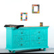 Wose Wooden Chest of Drawers(Blue Distress)