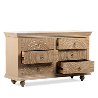 Wose Wooden Chest of Drawers (Sandy Brown)