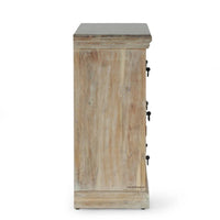 Tiva Wooden Rustic Chest of Drawers (White Distress)