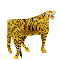 Tiger Handpainted Wooden Chair