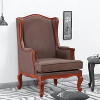 Sudhe Wooden Upholstered Accent Chair Sofa