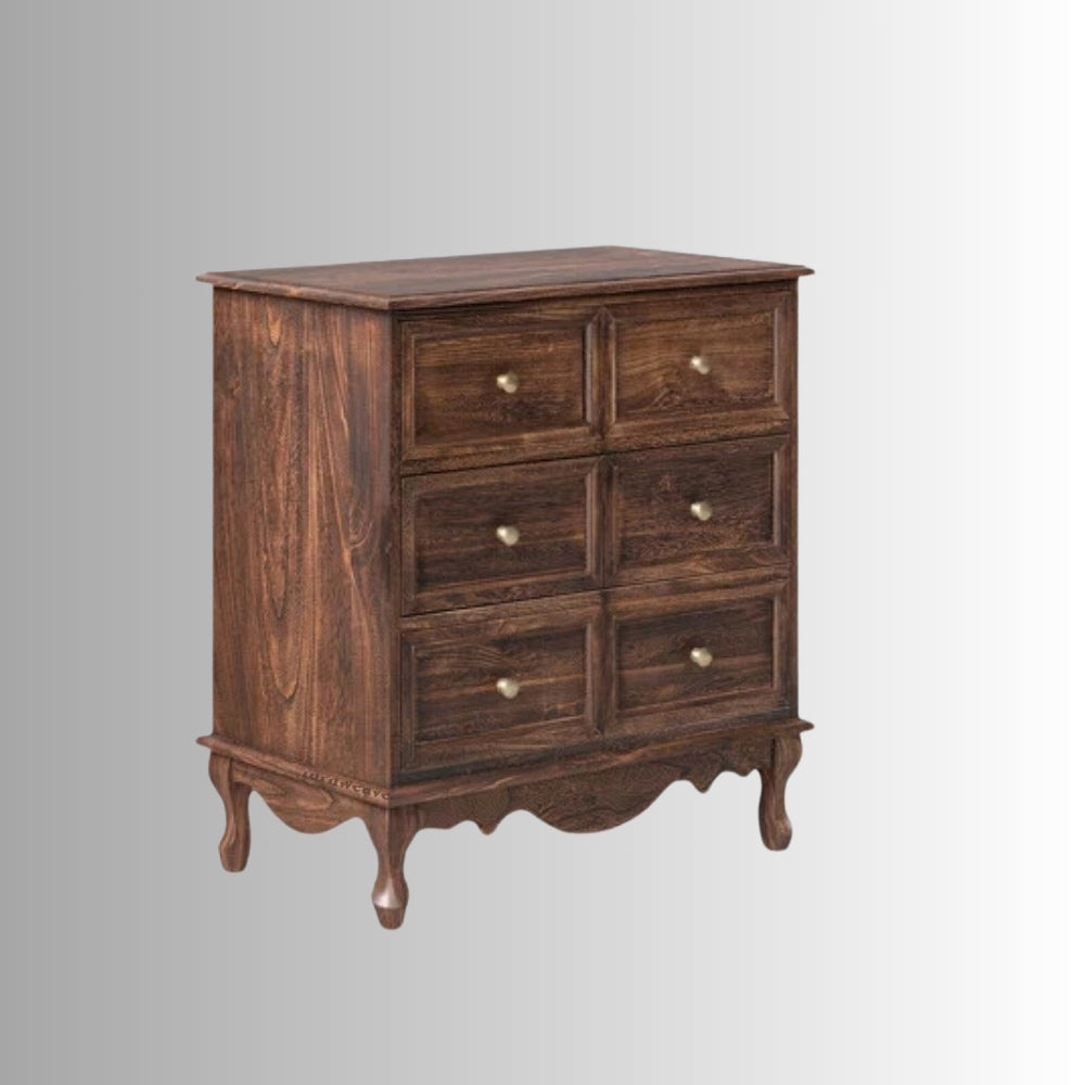 Shela Wooden Chest of Drawers ( Walnut )