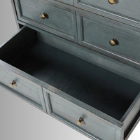 Shela Wooden Chest of Drawers ( Teal Distress II )