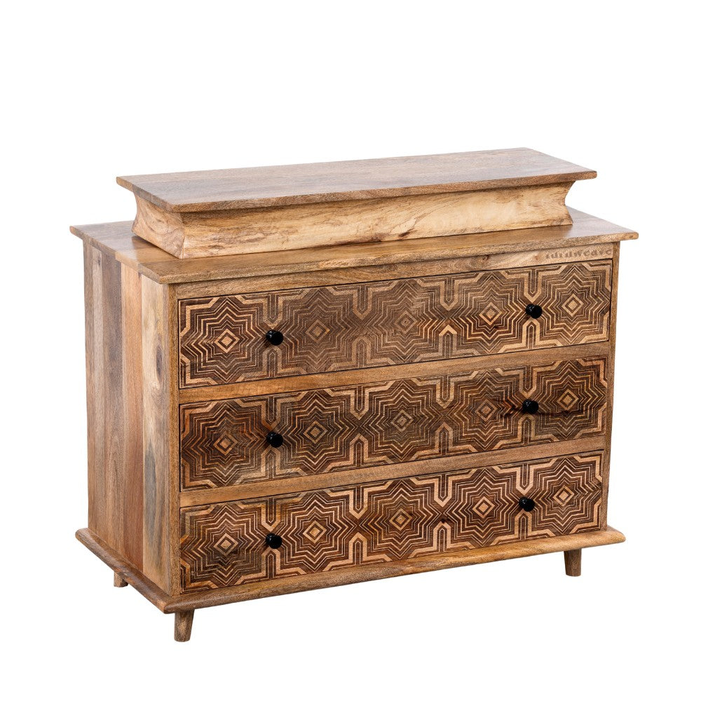 Ometa Wooden Designer Chest of Drawer