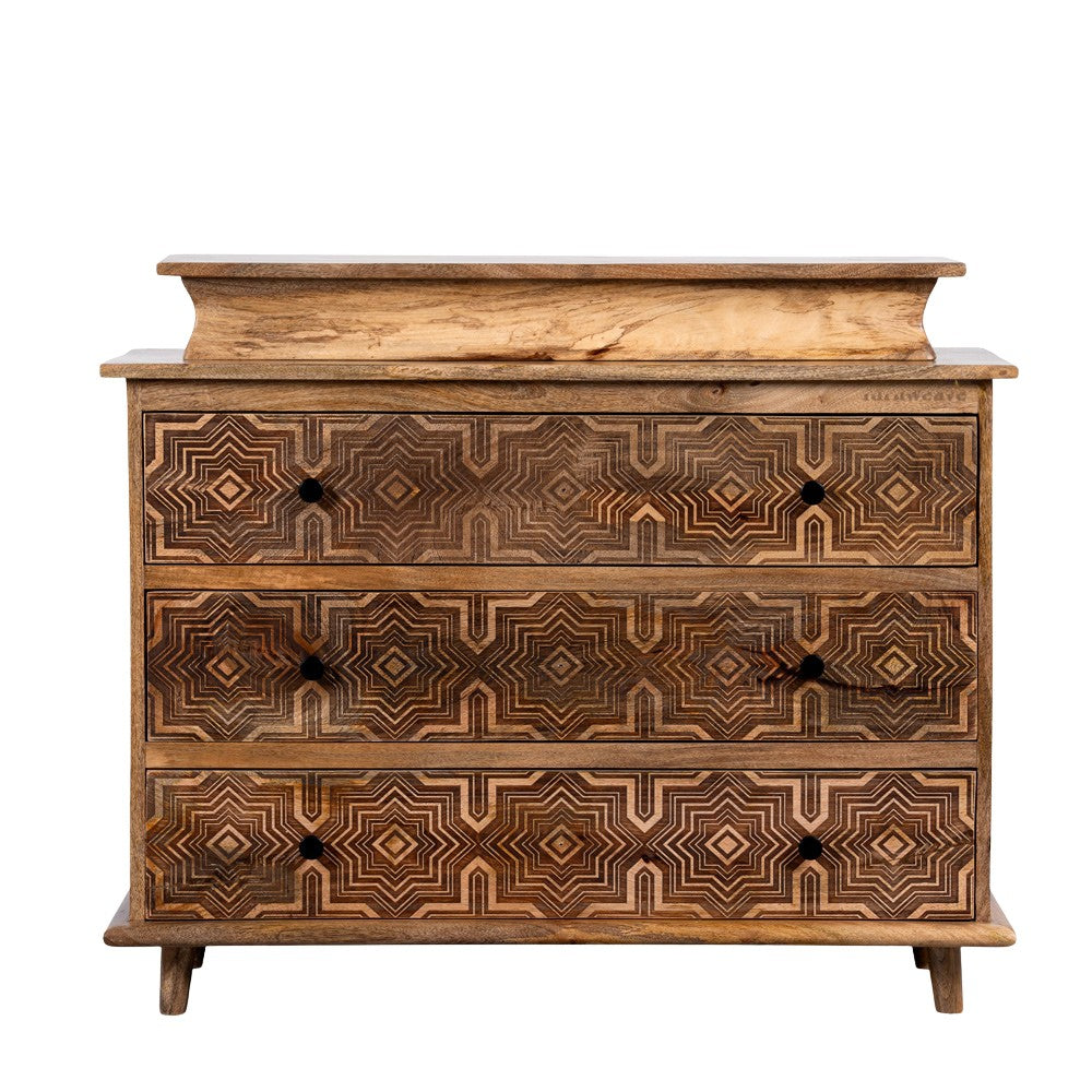 Ometa Wooden Designer Chest of Drawer