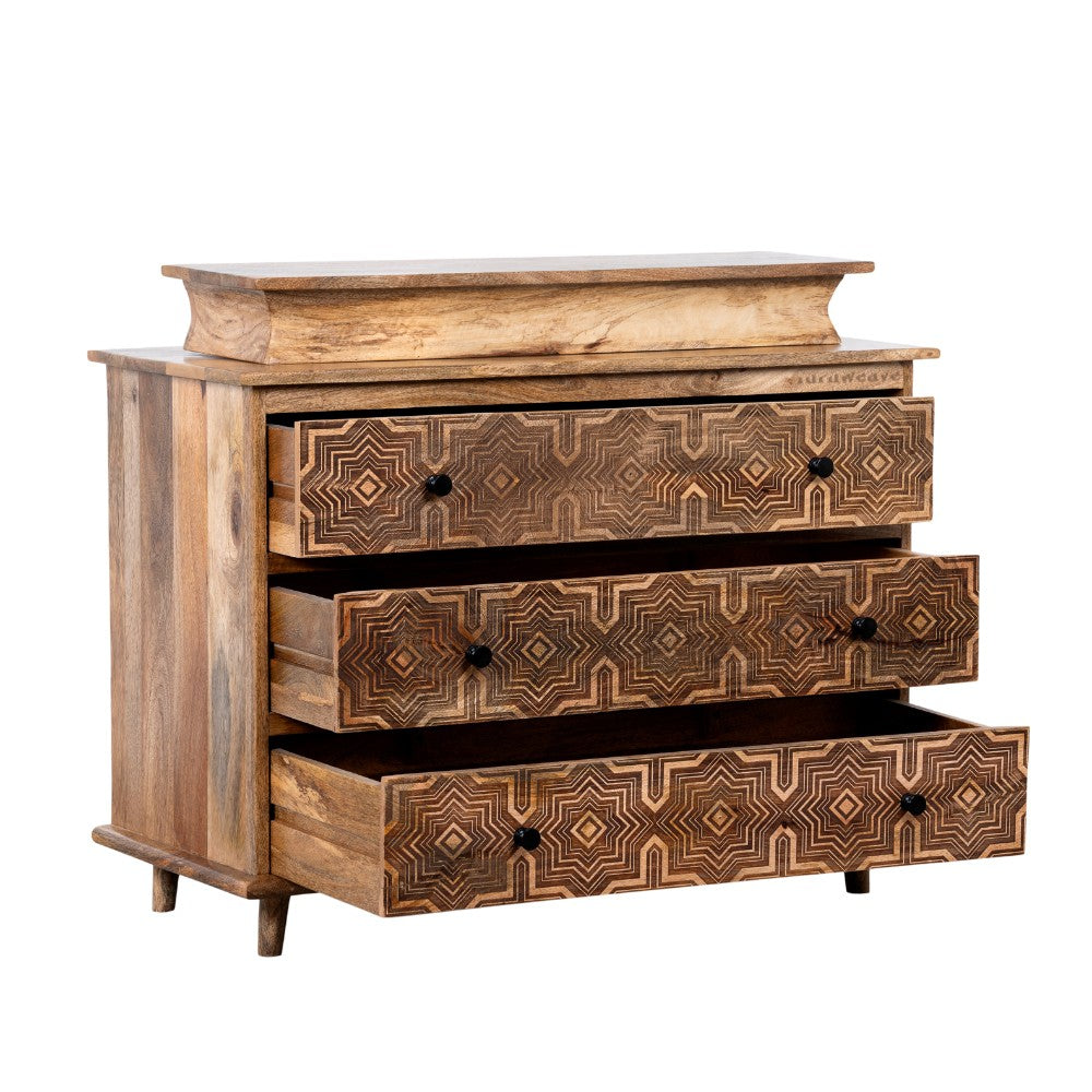 Ometa Wooden Designer Chest of Drawer