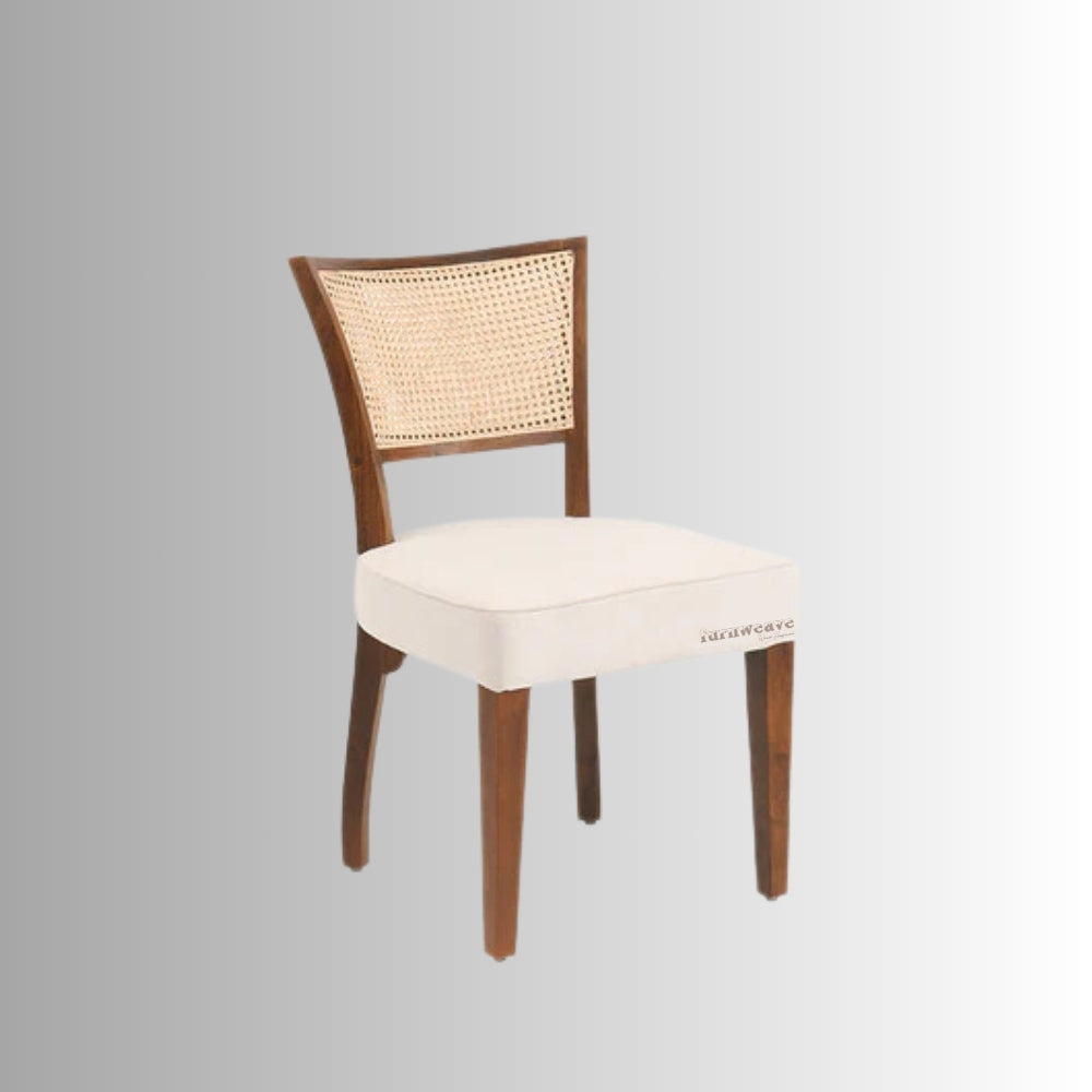 Viche Rattan Solid Wood Chair (Brown)