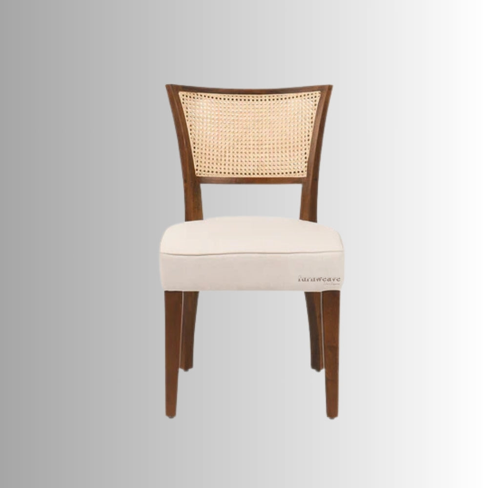 Viche Rattan Solid Wood Chair (Brown)