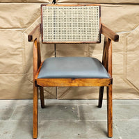 Chandigarh Wooden Rattan Chair (Teak)