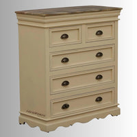 Kifa Wooden Chest of Drawers (Cream)