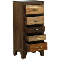 Eight Solid Wood Chest of Drawers with 5 Drawers (Walnut)