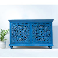 Kai Wooden Chest of Drawers (Dark Blue)