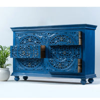 Kai Wooden Chest of Drawers (Dark Blue)