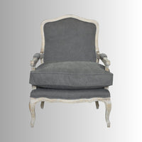 Sukre Wooden Designer Arm Chair (Dark Grey)