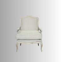 Sukre Wooden Designer Arm Chair (White Distress)