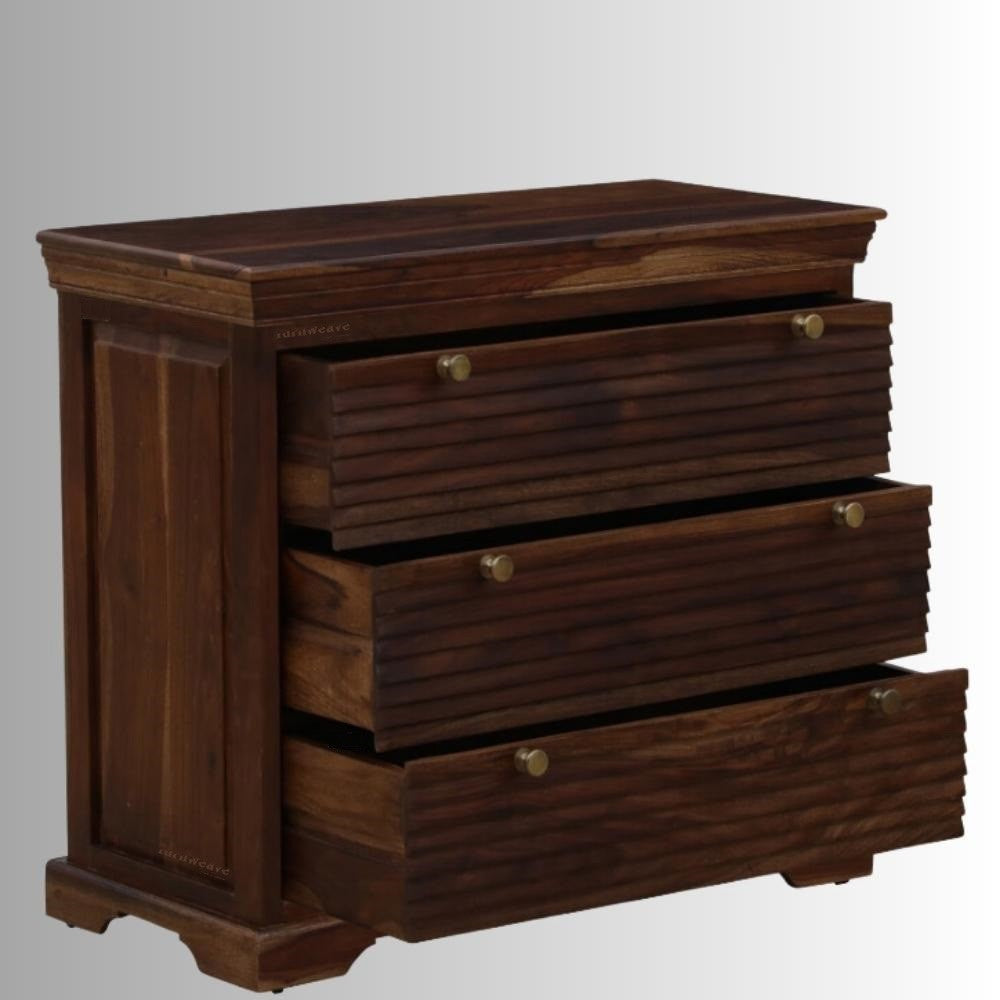 Pikan Wooden Chest of Drawers (Brown)