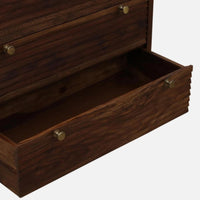 Pikan Wooden Chest of Drawers (Brown)