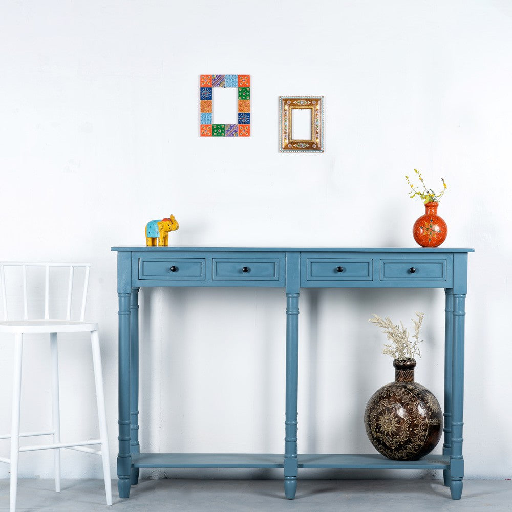 Jona Wooden Console Table (Navy Blue)