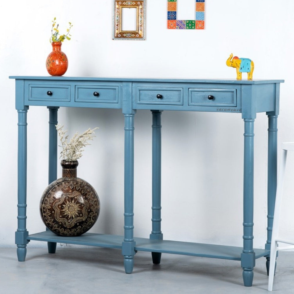 Jona Wooden Console Table (Navy Blue)