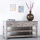 Prito Wooden Carved Foyer Table (Grey Distress)