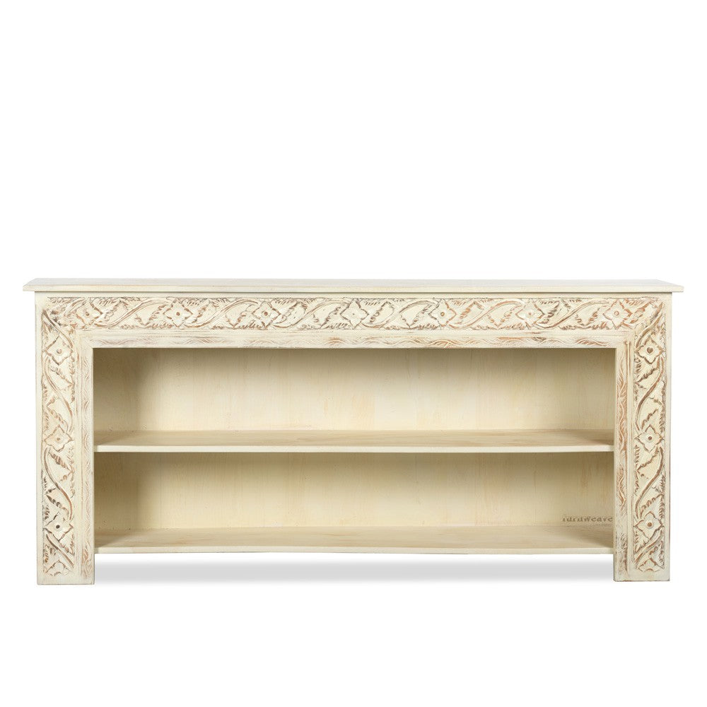 Vive Wooden Console Table (White Distress)