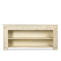 Vive Wooden Console Table (White Distress)