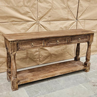 Wage Wooden Entryway Console Table (Antique Brown)