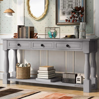 Wage Wooden Entryway Console Table (Grey)