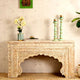 Evina Wooden Carved Console Table (Cream Distress)