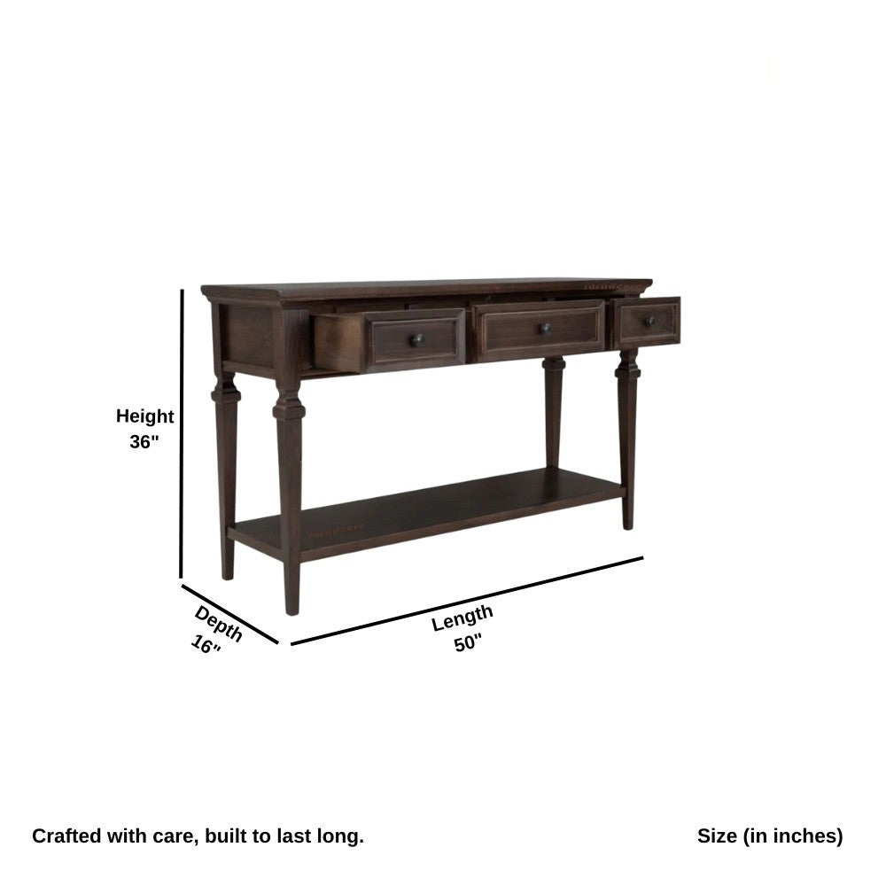 Heaven Wooden Console Foyer Table (Walnut)