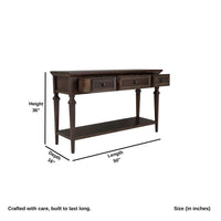 Heaven Wooden Console Foyer Table (Walnut)