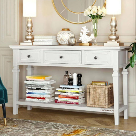 Heaven Wooden Console Foyer Table (White)